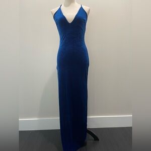 Fashion Nova Deep Blue Maxi Dress
